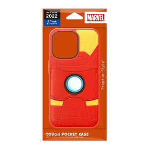 PGA iPhone 14 Pro用タフポケットケース MARVEL アイアンマン PG-DPT22Q21IRM-イメージ1