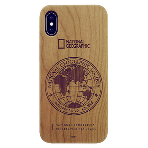 National Geographic iPhone XS/X用ケース 130th Anniversary case Nature Wood チェリーウッド NG12954IX-イメージ1