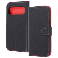レイ・アウト Google Pixel 10/10 Pro用 Like standard 手帳型レザーケース シンプル マグネット ブラック/レッド RT-GP10PELC1/BR