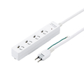 ヤザワ 3P抜け止めマグネットフック付タップ4個口5m ホワイト H5HJKNP405WH