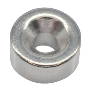 トラスコ ネオジム丸形磁石　皿ねじ穴付　外径８ｍｍ×４ｍｍ　Ｍ２　１個入 TRUSCO　ネオジム磁石（丸形皿ねじ穴付） T08R04-M2-イメージ1