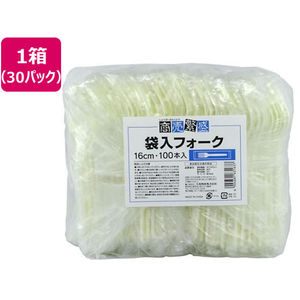 大和物産 商売繁盛 袋入フォーク 100本×30パック FCE677A-63163-イメージ1