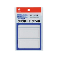 ニチバン マイタックラミネートラベル 34×73mm 大 赤枠 FCE616Z-ML-211R