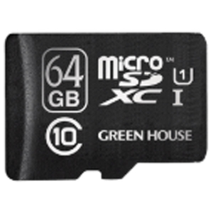 グリーンハウス microSDXCカード(アダプタ付) 64GB GH-SDMRXCUB64G グリーンハウス microSDXCカード(アダプタ付) 64GB GH-SDMRXCUB64G