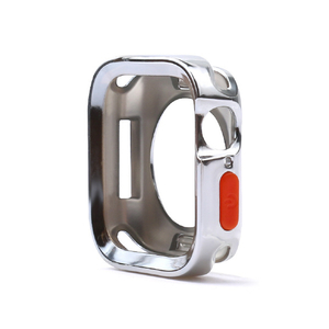 WEARPLANET Apple Watch 45/44mm用FLUFFY POT ソフトケース クロム シルバー WP26955-イメージ1