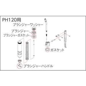 トラスコ中山 高圧グリスガンPH120用 プランジャーガスケット プランジャーガスケットPH120 FC093DY-4147448-イメージ2