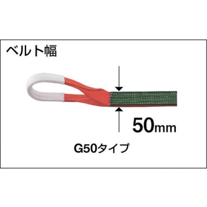 トラスコ中山 TRUSCO ベルトスリング JIS3等級 両端アイ形 50mm×5.5m FC856HN-1186027-イメージ2