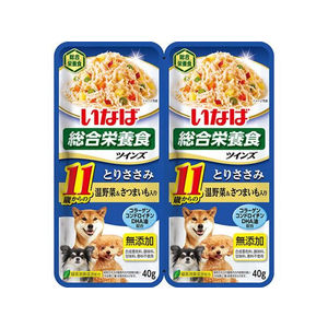 いなば ツインズ 11歳からのとりささみ 温野菜&さつまいも入り 80g FC216RW-イメージ1