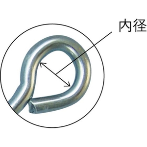 ユタカメイク 金具 打込カンアイ型 8φ×300mm FC098FN-7946040-イメージ2