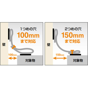 エスコ 75×50mm 転倒防止粘着プレート 2WAY/2個 FCJ666H-EA979D-174-イメージ4