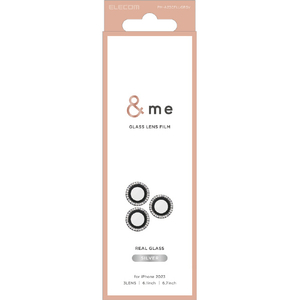 エレコム iPhone 15 Pro/15 Pro Max用&me カメラレンズガラスフィルム シルバー PM-A23CFLLGRSV エレコム iPhone 15 Pro/15 Pro Max用&me カメラレンズガラスフィルム シルバー PM-A23CFLLGRSV