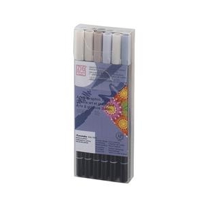 呉竹 ZIG アート&グラフィック ツイン グレイ 12色 TUT-8012VGR-イメージ1