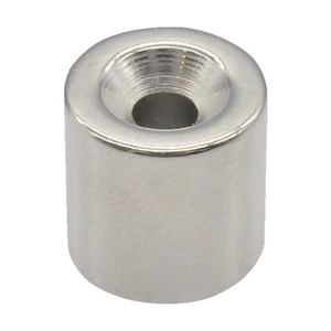 トラスコ ネオジム丸形磁石　皿ねじ穴付　外径８ｍｍ×８ｍｍ　Ｍ２　１個入 TRUSCO　ネオジム磁石（丸形皿ねじ穴付） T08R08-M2-イメージ1