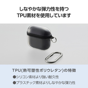 エレコム AirPods (第4世代)用 MUBRAIN ソフトケース エアバッグ ブラック AVA-AP06AIR2BK-イメージ6