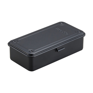 トラスコ トランク型工具箱　２０３Ｘ１０９Ｘ５６　つや消しブラック TRUSCO　トランク型ツールボックス　高さ56mm T-190MBK-イメージ1