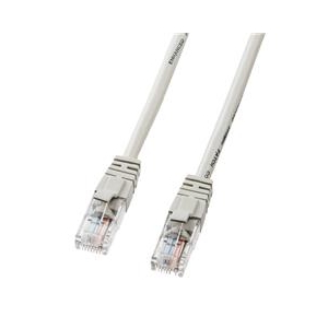 サンワサプライ エンハンスドカテゴリ5LANケーブル（5m） ライトグレー LKB5Y-05N-イメージ1