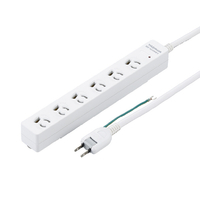 ヤザワ 3P抜け止めマグネットフック付タップ6個口5m ホワイト H5HJKNP605WH