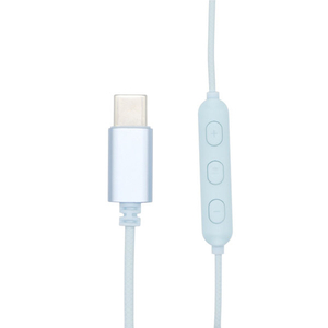 クオリティトラストジャパン USB Type-C用 有線イヤホン ブルー QTC-0800BL-イメージ3