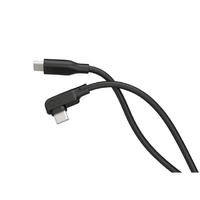 CIO L字型シリコンケーブル USB-C to USB-C 100W(1m) ブラック CIO-SLL30000-CC1-BK