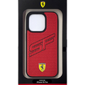 FERRARI iPhone 15 Pro用SFロゴ入り 背面ケース レッド FEHCP15LPINR