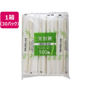 大和物産 紙完封 節付竹丸箸楊枝無100膳*30パック FCE681A-20029-イメージ1