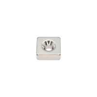 トラスコ ネオジム角形磁石 皿ねじ穴付 ８ＭＭ×８ＭＭ×３ＭＭ Ｍ２ １個入 TRUSCO ネオジム磁石（角形皿ねじ穴付） T08K03-M2