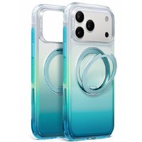 TORRAS iPhone18 Pro Max用複合素材PC+TPUｹｰｽ TORRAS O3 AIR SERIES ﾌﾞﾙｰ･ｸﾞﾗﾃﾞｰｼｮﾝ クリア X00RP102M18023