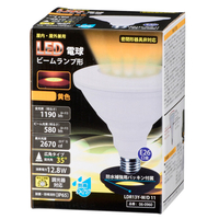 オーム電機 LED電球 E26口金 全光束1190lm(12．8Wビームランプ形広角タイプ) 黄色相当 LDR13Y-W/D 11
