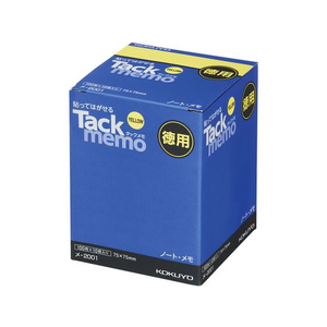 コクヨ タックメモ お徳用 ノート 75×75 黄 100枚×10冊 F875213-ﾒ-2001N-イメージ1