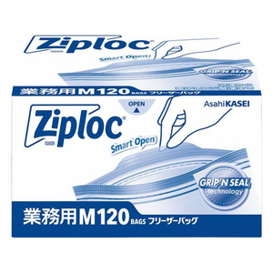 旭化成 業務用ジプロックフリーザーバッグ M 120枚 FCE940T-イメージ1