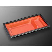 中央化学 弁当容器 CT WF-302-32 赤黒-BK 身L 50枚 FCG942W-00386806