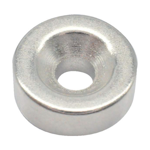 トラスコ ネオジム丸形磁石　皿ねじ穴付　外径１１ｍｍ×４ｍｍ　Ｍ３　１個入 TRUSCO　ネオジム磁石（丸形皿ねじ穴付） T11R04-M3-イメージ1