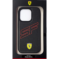 FERRARI iPhone 15 Pro用SFロゴ入り 背面ケース ブラック FEHCP15LPINK