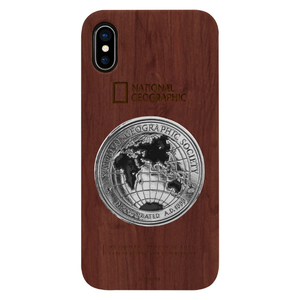 National Geographic iPhone XS/X用ケース Metal-Deco Wood Case ローズウッド NG12961IX-イメージ1