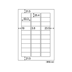 ヒサゴ エコノミーラベル A4 30面 角丸 100枚 F044802-ELM032-イメージ2