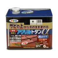 アサヒペン 油性高耐久アクリルトタンα 6KG 黒 FC556NS