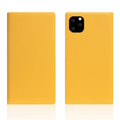 SLG Design iPhone 11 Pro Max用ケース Calf Skin Leather Diary イエロー SD17961I65R