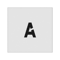 アイマーク ステンシル A 文字サイズ50×40mm FC332JD-8186053
