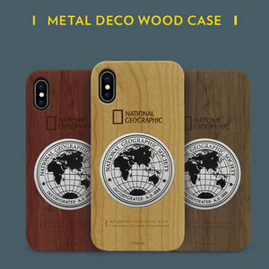 National Geographic iPhone XS/X用ケース Metal-Deco Wood Case チェリーウッド NG12962IX-イメージ2