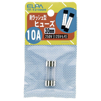 エルパ ガラス管ヒューズ 30mm 耐ラッシュ型 250V 10A TF-T2100H