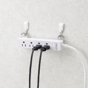 ヤザワ 3Pマグネットフック付タップ4個口5m ホワイト H5HJKP405WH-イメージ4