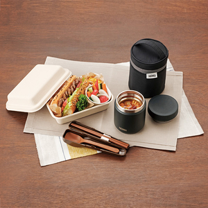 サーモス 真空断熱スープジャー(300ml) ブラック JED-300-BK-イメージ4