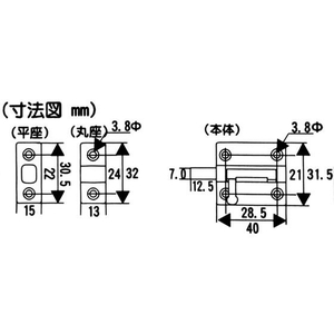 WAKI(和気産業) ステンレスラッチ 丸棒 中 FCB5018-SK-329-イメージ2