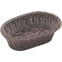 萬洋 樹脂バスケット 小判 24号 91-009C こげ茶 FC174LL-4124800