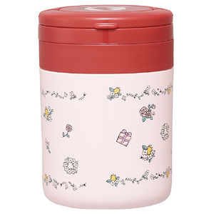 スケーター 折りたたみハンドル付きデリカポット スープジャー(300ml) マイメロディ フラワーレトロ LJFO3AGMMﾌﾗﾜ-ﾚﾄﾛ-イメージ2