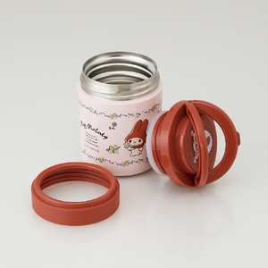 スケーター 折りたたみハンドル付きデリカポット スープジャー(300ml) マイメロディ フラワーレトロ LJFO3AGMMﾌﾗﾜ-ﾚﾄﾛ-イメージ4