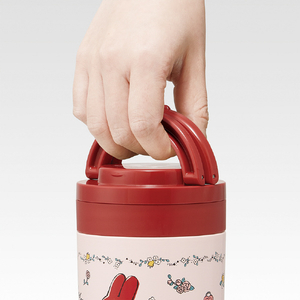 スケーター 折りたたみハンドル付きデリカポット スープジャー(300ml) マイメロディ フラワーレトロ LJFO3AGMMﾌﾗﾜ-ﾚﾄﾛ-イメージ6