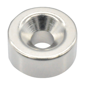 トラスコ ネオジム丸形磁石　皿ねじ穴付　外径１１ｍｍ×５ｍｍ　Ｍ３　１個入 TRUSCO　ネオジム磁石（丸形皿ねじ穴付） T11R05-M3-イメージ1