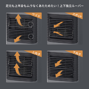 YUASA 脱衣所用セラミックヒーター グレー YKT-S640GM(H)-イメージ10