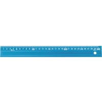 シンワ アルミ直尺 アル助30cm シャイニングブルー 65415 FC714WF-8163925